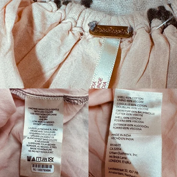 Free People Forget Me Not Midi Maxi Dress Peach Gray XS - Picture 11 of 12